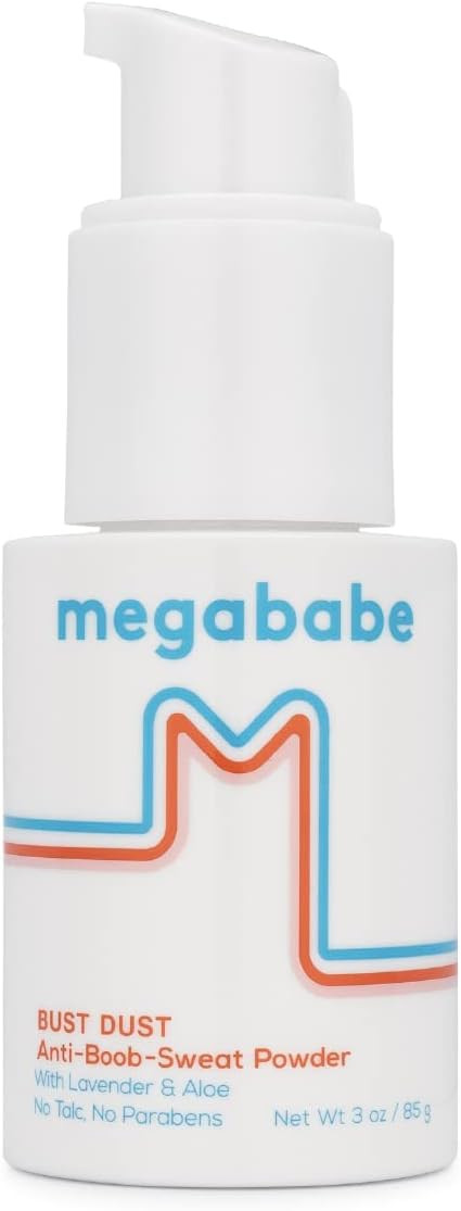 Megababe Sweat Absorbing Body Powder - Bust Dust | with Applicator Pump | Talc-Free, All Natural ... | Amazon (US)