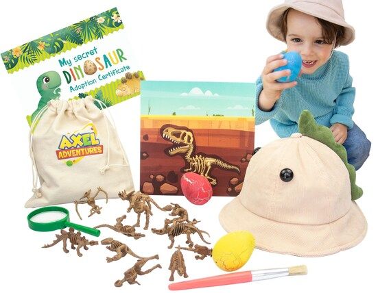 Dinosaur Excavation Toy, Dinosaur Egg, Dinosaur Skeleton, Dino Fossil Making Kit for boys and gir... | Etsy (US)