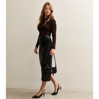 Women's Black Faux Leather Pencil Skirt New Look | New Look (UK)