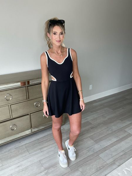 Old Navy active dress. Built in shorts and bra. Size small. More colors. Meredith black vibes. Comfy. Casual. Mom style. Weekend style 

#LTKunder50 #LTKFind #LTKsalealert