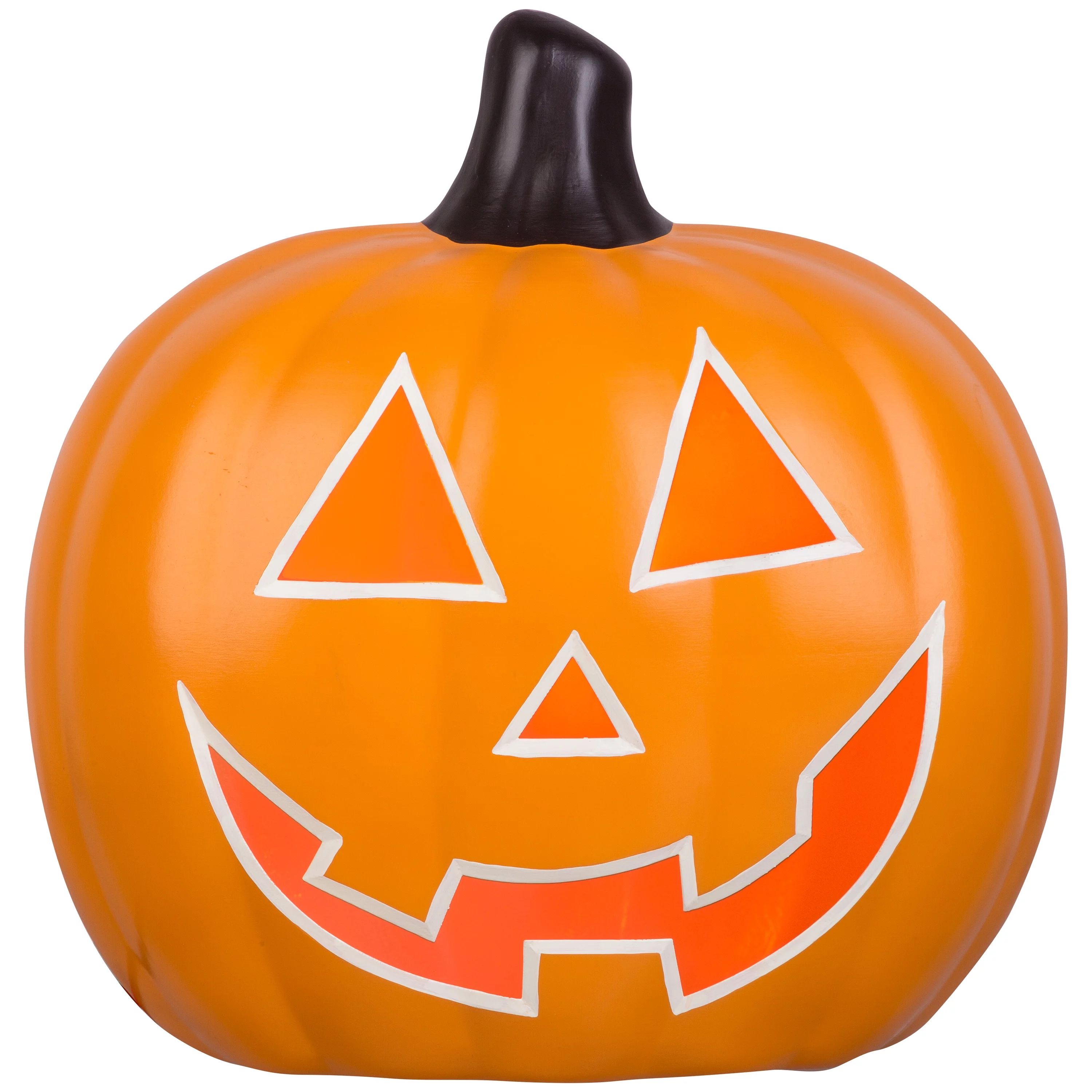 Way To Celebrate Halloween Lighted Traditional Pumpkin, 17" - Walmart.com | Walmart (US)