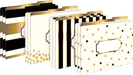 Barker Creek Letter-Size File Folders, Gold, Pack of 12 | Amazon (US)