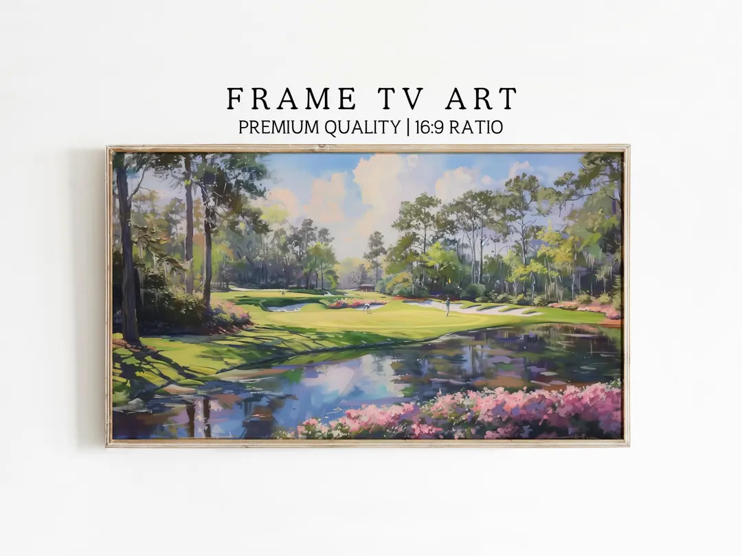 Vintage Golf Course Frame TV Art | Samsung Frame TV Art | Pebble Beach Decor | PGA Decor | Golf L... | Etsy (US)