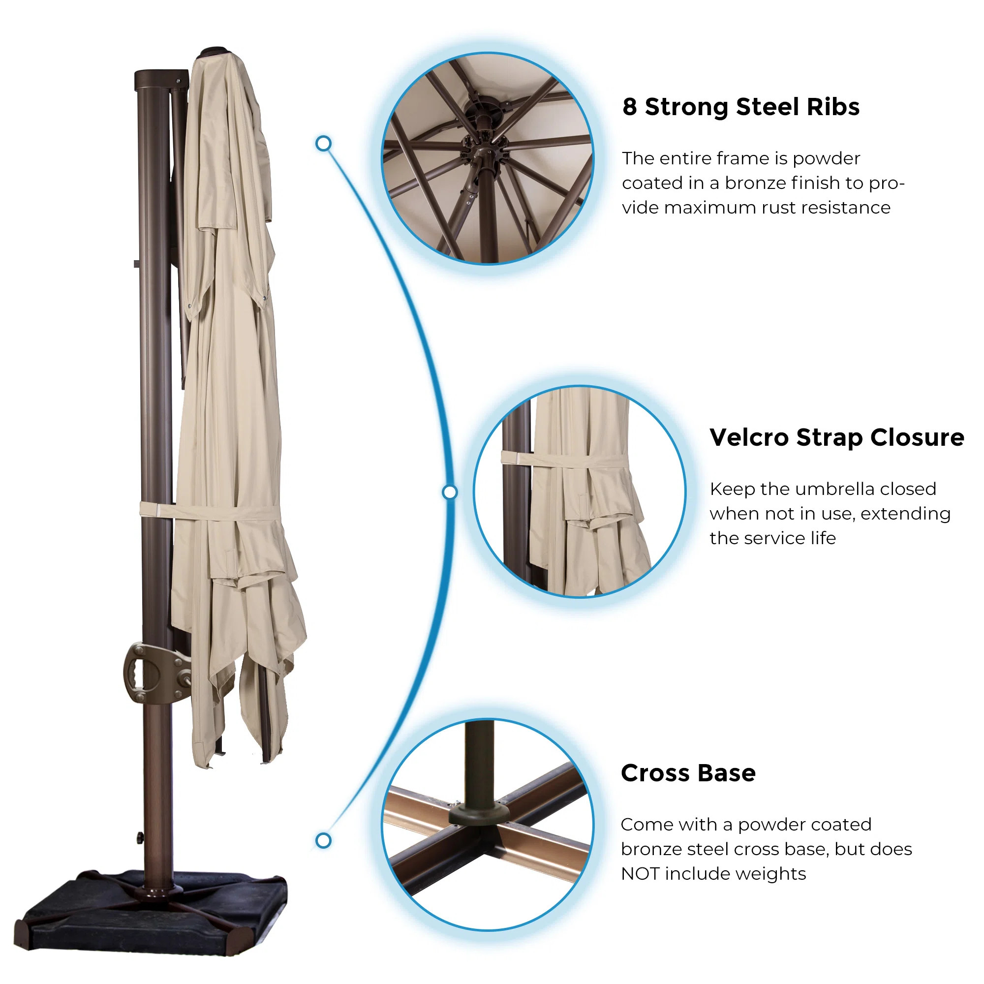 Ferrell 100.8'' x 144'' Rectangular Cantilever Umbrella | Wayfair North America