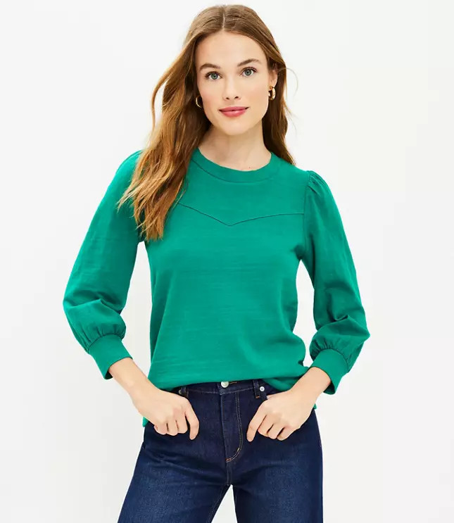 Puff Sleeve Sweatshirt | LOFT