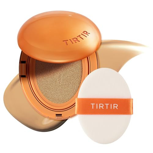 [*Mini Size*] TIRTIR Mask Fit Ai Filter Cushion Foundation | AI-Like Semi-Matte Finish - Up to 72-Hour Medium to Full Coverage Korean Make up Beauty, #30N Rich Honey, 0.15 oz | Amazon (US)