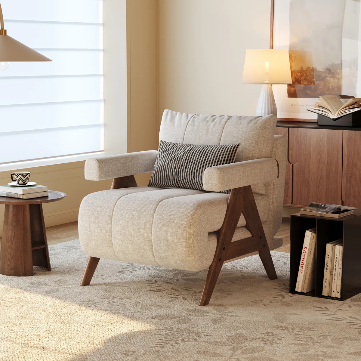 Modern 35.43‘’ 3-in-1 Convertible Sleeper Reclining Sofa Chair,with Adjustable Backrest | Wayfair North America