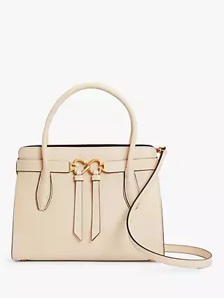 kate spade new york Toujours Medium Leather Satchel Bag, Bare | John Lewis UK