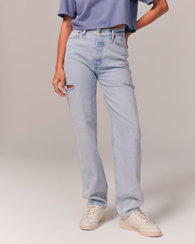 Women's High Rise Dad Jean | Women's Up To 40% Off Select Styles | Abercrombie.com | Abercrombie & Fitch (US)