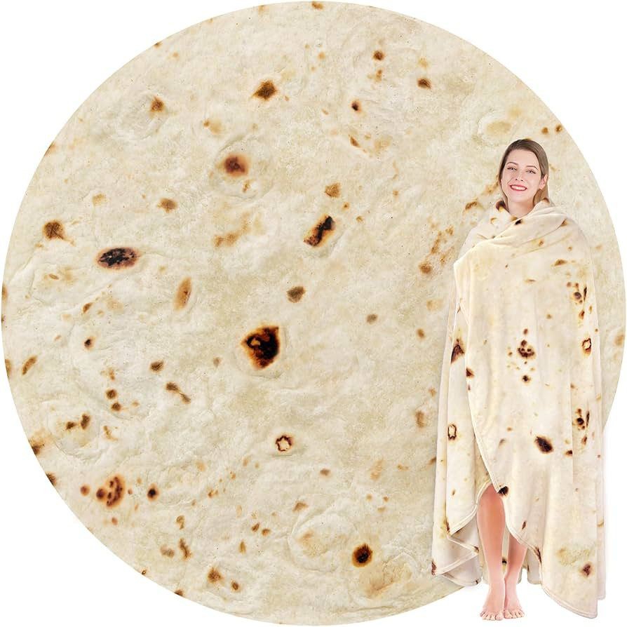 Jorbest Burrito Tortilla Throw Blanket Birthday Gifts for Women Men Teen Boys Girls, Novelty Tort... | Amazon (US)