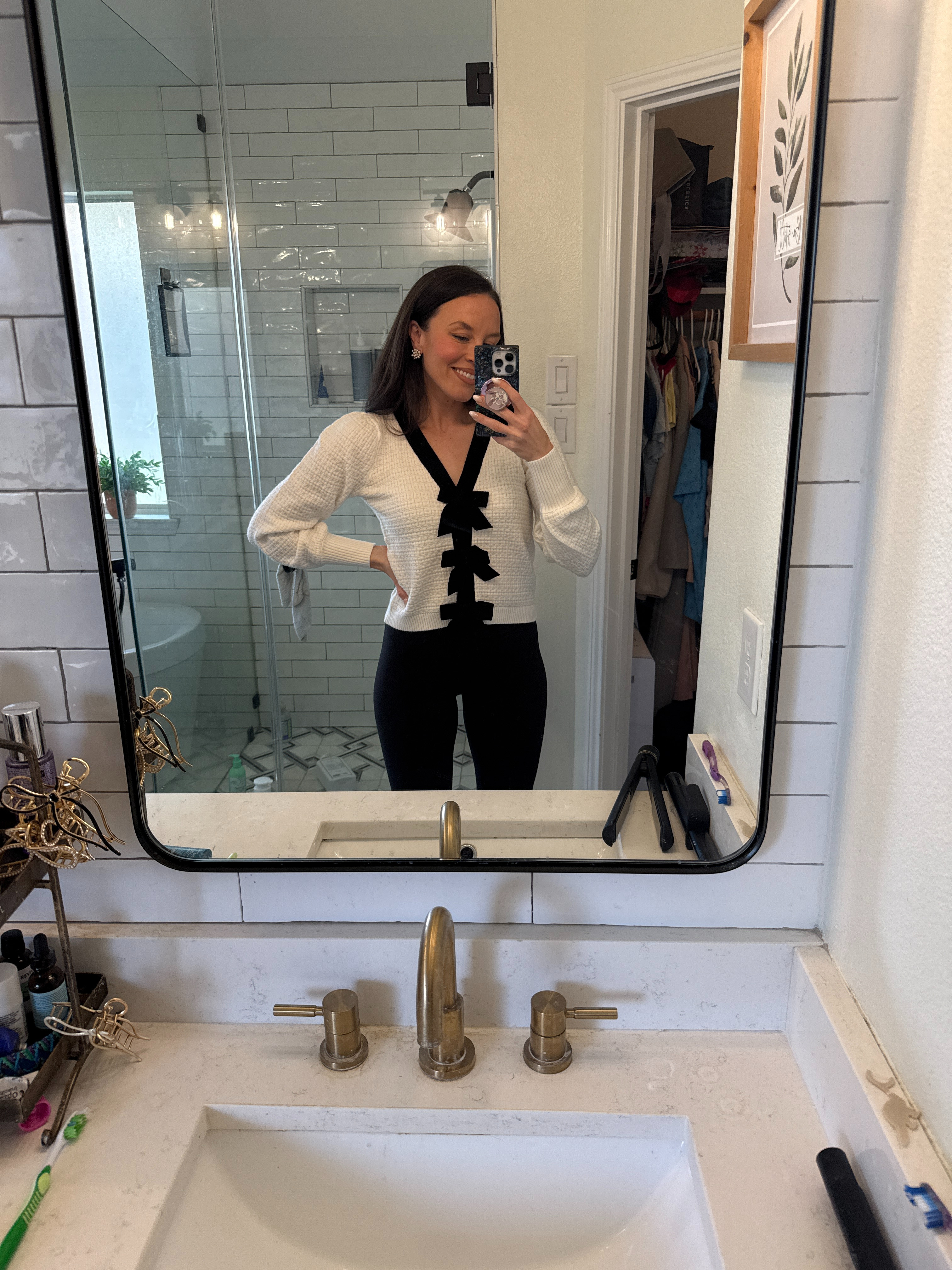 These Christmas sweaters from @francescas are everything — soft, flattering, and festive without being over-the-top. 🎄

Perfect for cookie baking, family photos, or a holiday coffee run (extra whip, always). 

 #LTKHoliday #LTKgrwm #LTKmomlife