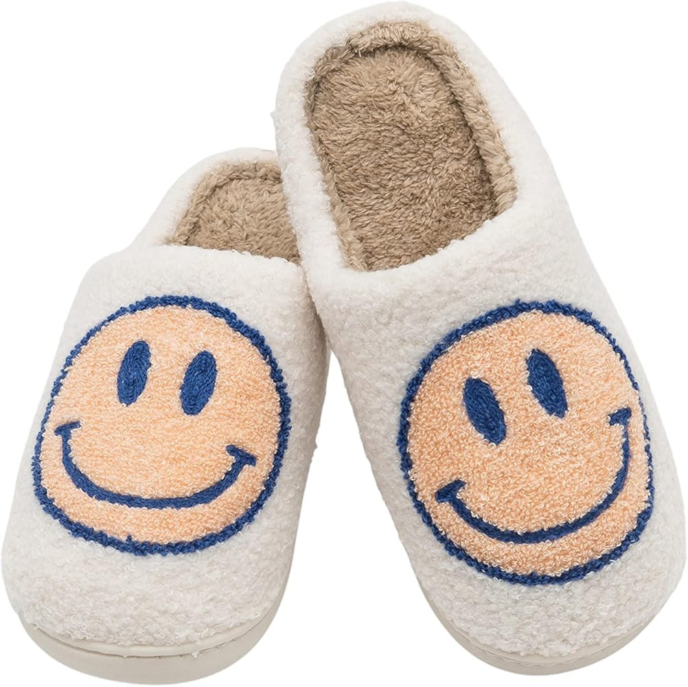 CHATTE Retro Smiley Face Comfort Indoor Outdoor Cozy Trendy Slip-On Slipper… | Amazon (US)
