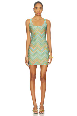 PQ Cora Mini Dress in Green Printed from Revolve.com | Revolve Clothing (Global)