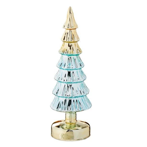 Packed Party Medium Blue Glass Tree Table Top Decoration, 11.80" - Walmart.com | Walmart (US)