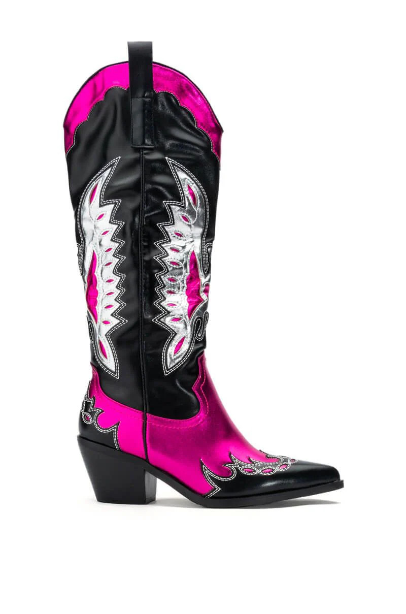 ZAINA-PINK WESTERN BOOT | Azalea Wang