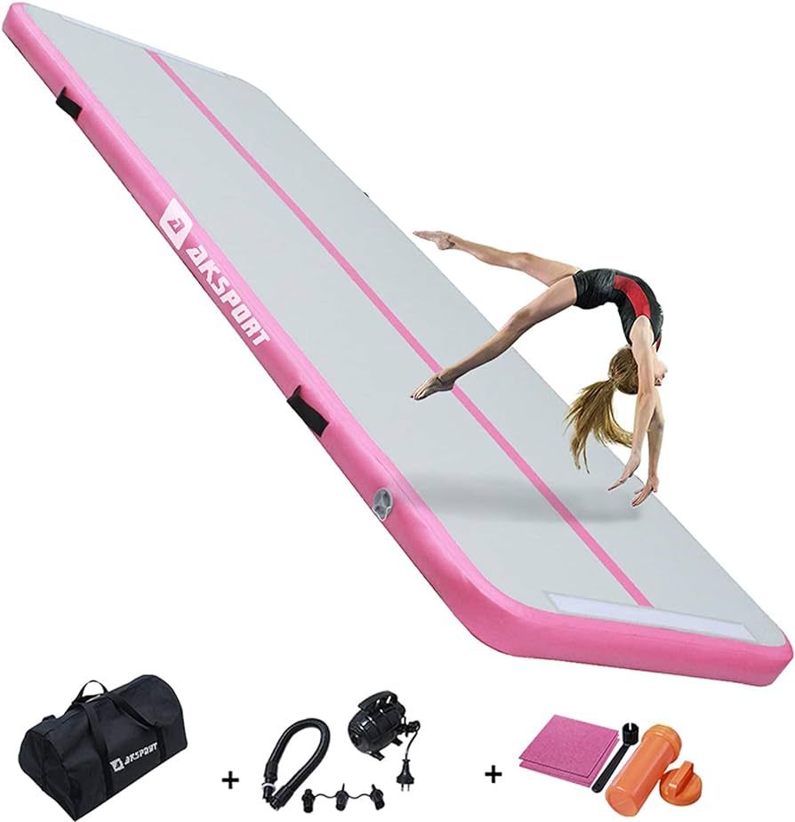 AKSPORT Air Mat Tumble Track 10ft 13ft 16ft 20ft Inflatable Gymnastics Mat Air Tumbling Mat with ... | Amazon (US)