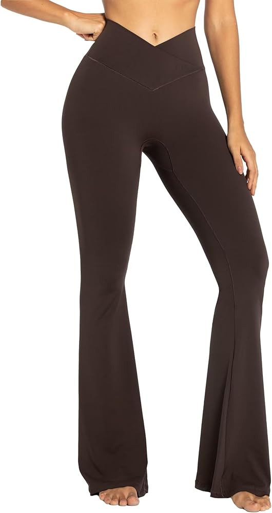 Sunzel Flare Leggings, Crossover Yoga Pants with Tummy Control, High Waisted and Wide Leg, No Fro... | Amazon (CA)
