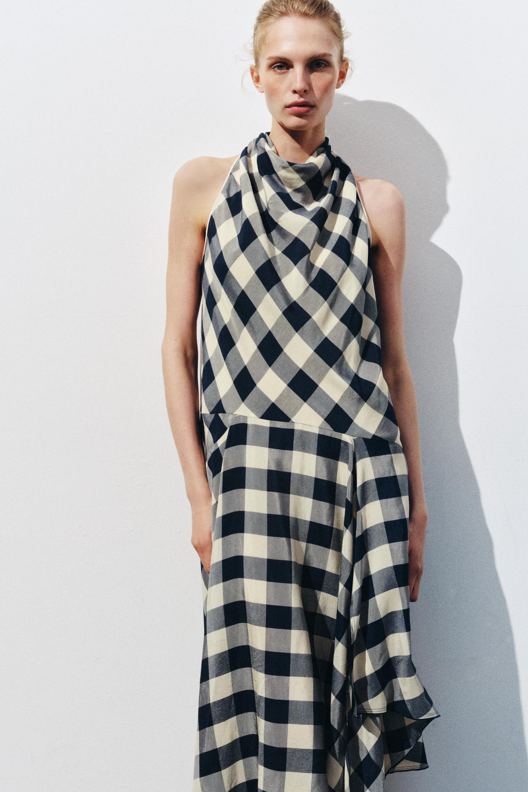 PLAID HALTER DRESS ZW COLLECTION | Zara US