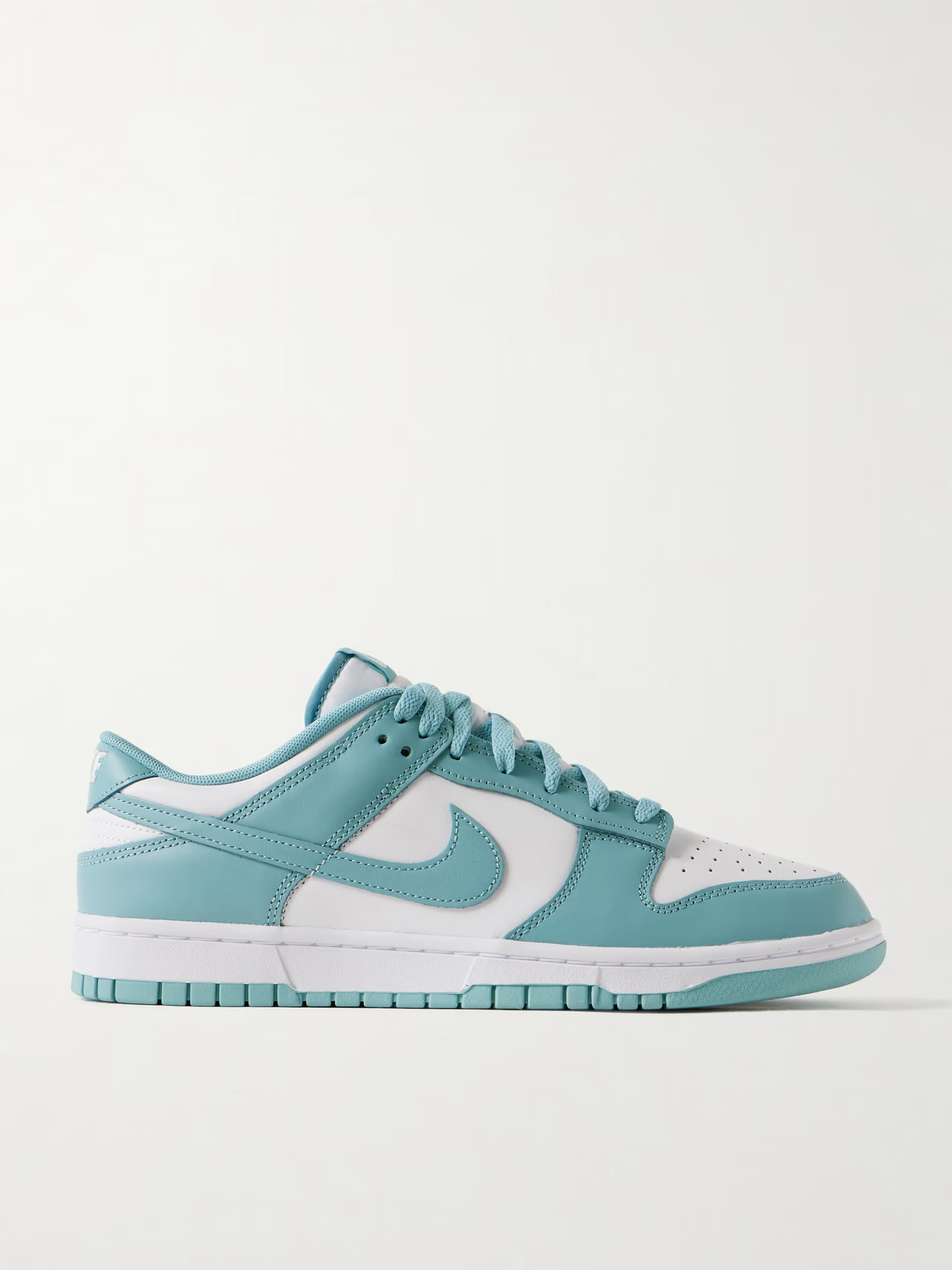 Nike - Dunk Low Retro Leather Sneakers - Blue | NET-A-PORTER (US)