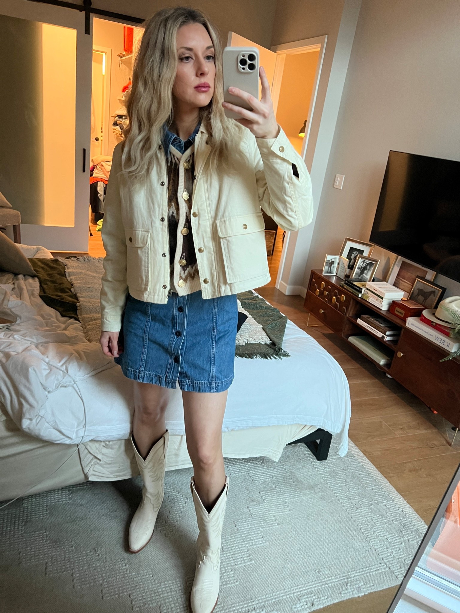 Favorite J.Crew cropped jacket with Annie Tecovas 

#LTKootd