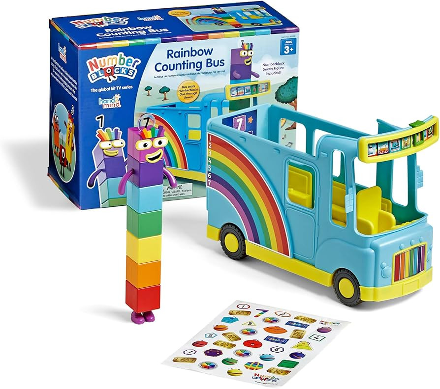 hand2mind Numberblocks Rainbow Counting Bus, Play Figure Playsets, Toy Vehicle, Toddler Action Fi... | Amazon (US)
