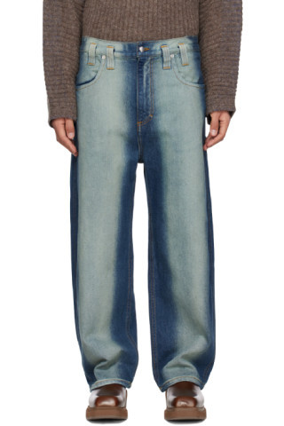 Eckhaus Latta - Blue Gradient Jeans | SSENSE