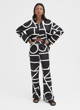 Multi Contrast Print Satin Trouser – Kora | 4th & Reckless