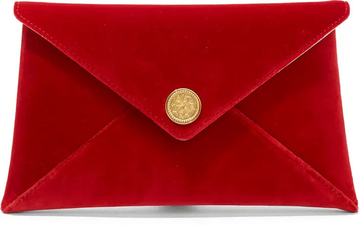 Medallion Velveteen Envelope Clutch | Nordstrom
