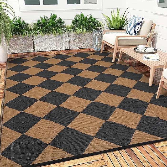 GlowSol Outdoor Rug 8x10 Waterproof Outdoor Plastic Straw Rug for Camping with Carry Bag, Reversi... | Amazon (US)