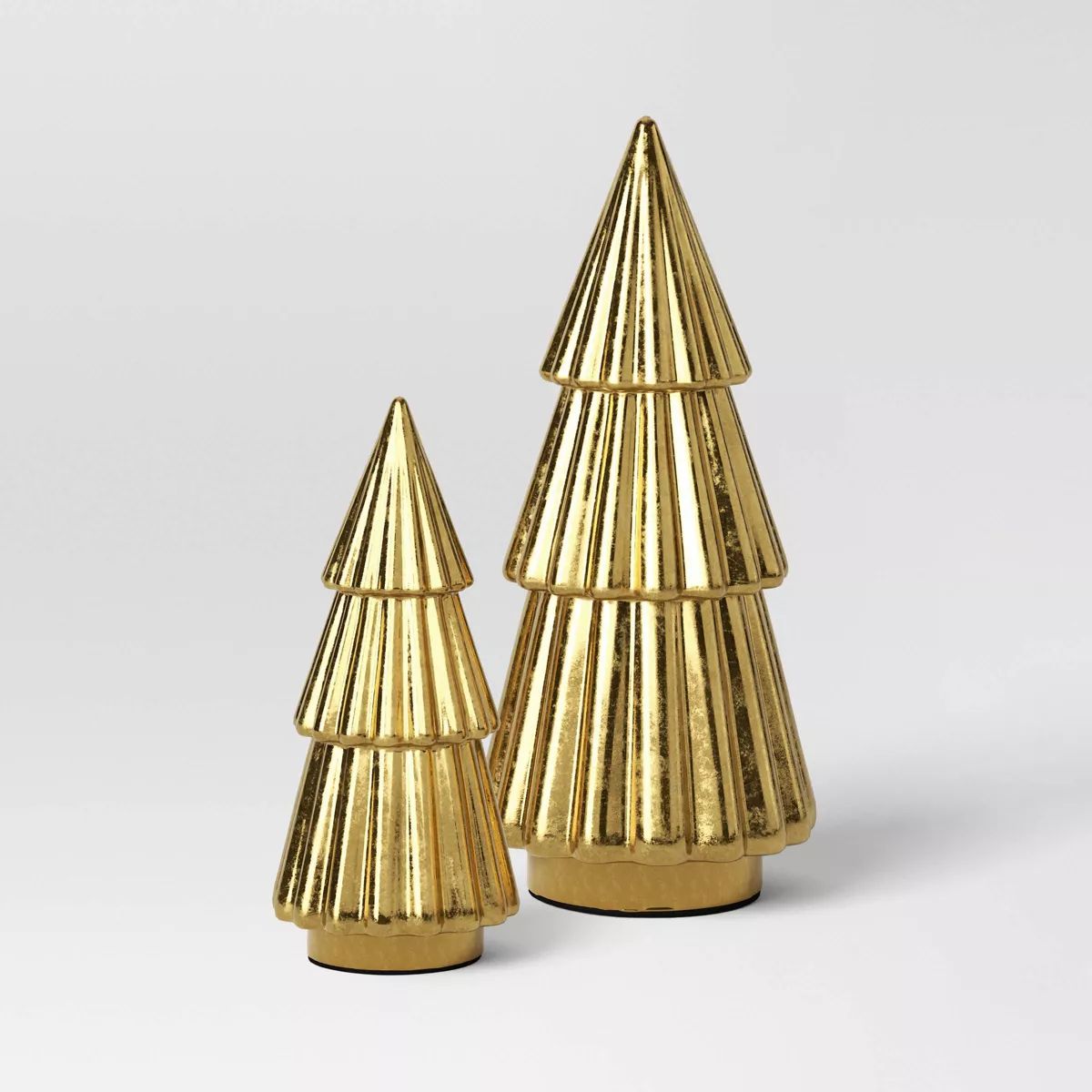 2pc Metallic Christmas Tree Figurine Set - Wondershop™ Gold | Target