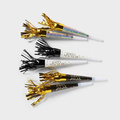 6ct New Year's Eve Party Horns - Spritz™ | Target