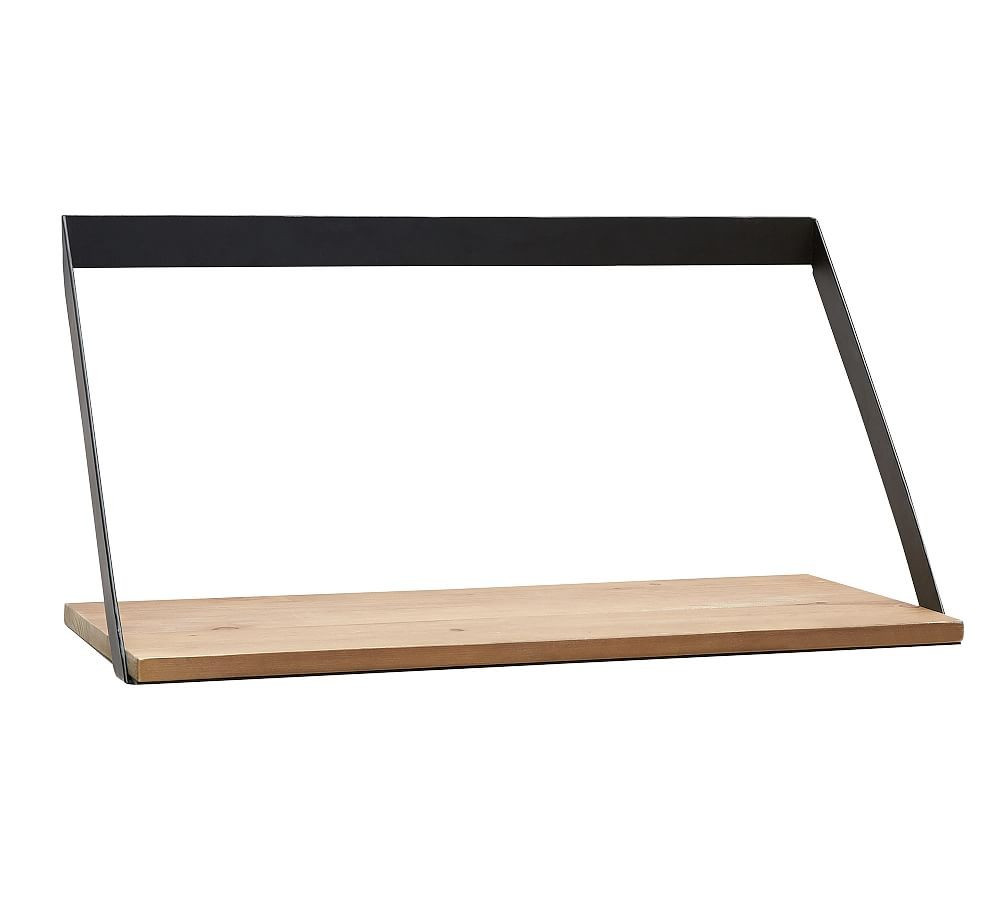Trenton Shelf, Aged Wood & Iron, 24""W x 6"" D | Pottery Barn (US)