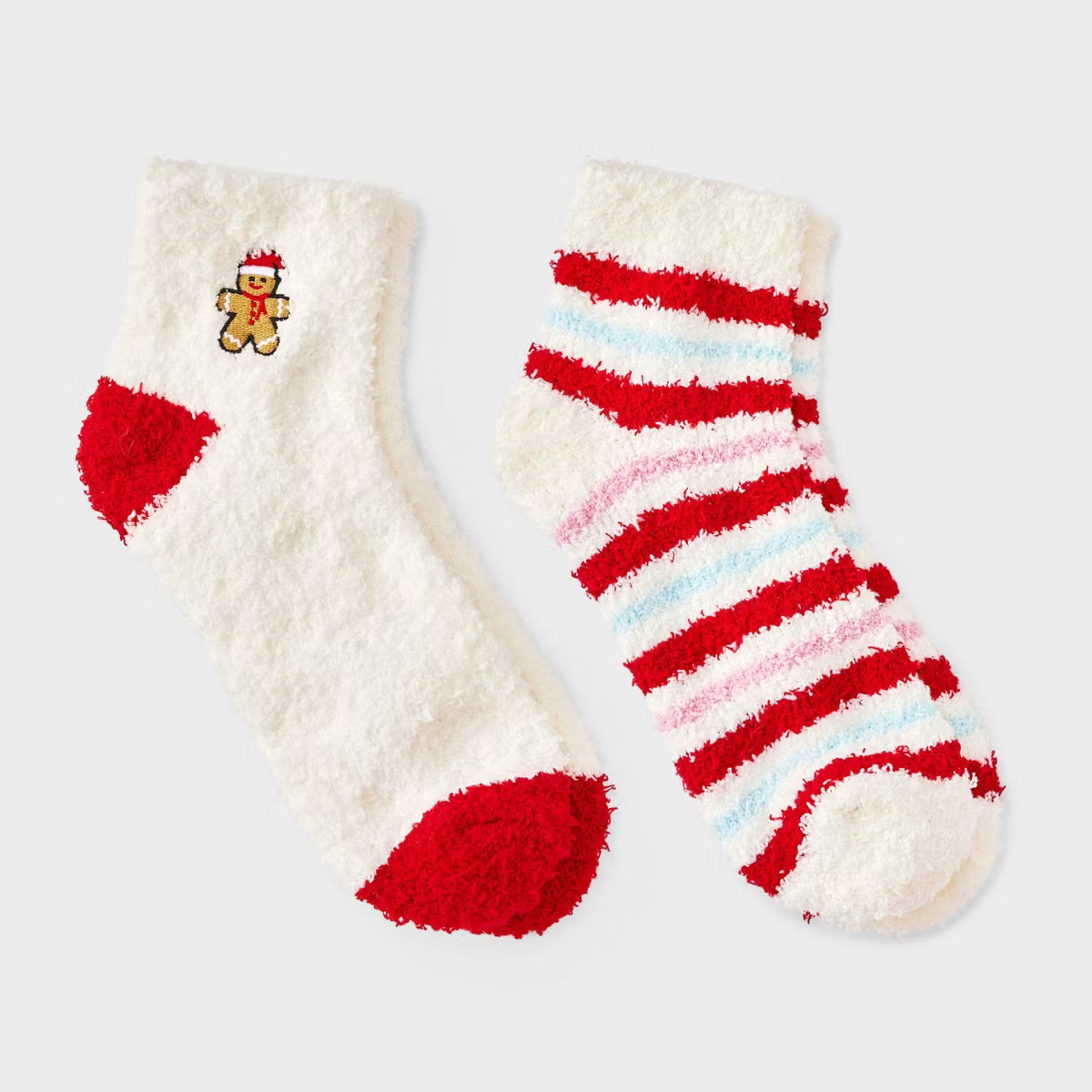 Women's Embroidered 2pk Cozy Ankle Socks | Target