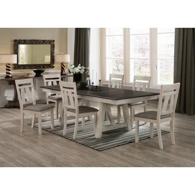 Cottage Style Extendable Dining Table Set With Upholstered Chairs | Wayfair North America
