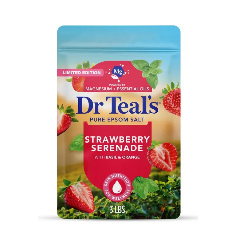 Dr Teal's Epsom Salt Magnesium Soak, Strawberry Serenade, 3 lbs | Walmart (US)