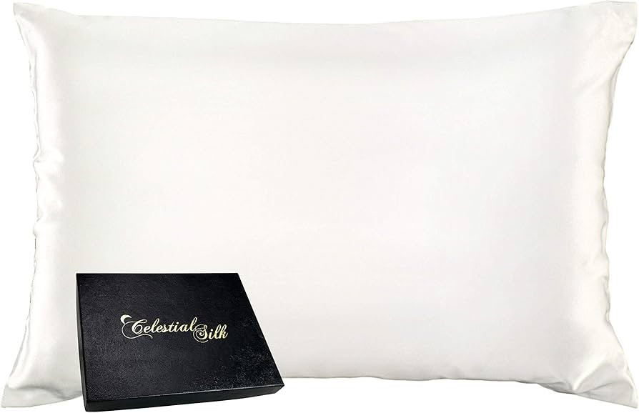 Celestial Silk 100% Silk Pillowcase for Hair Luxury 25 Momme Mulberry Silk, Charmeuse Silk on Bot... | Amazon (US)