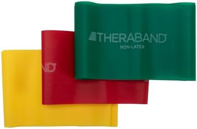 THERABAND Resistance Bands Set, Beginner Kit, Yellow, Red, Green, Non-Latex Elastic Bands for Exe... | Amazon (US)
