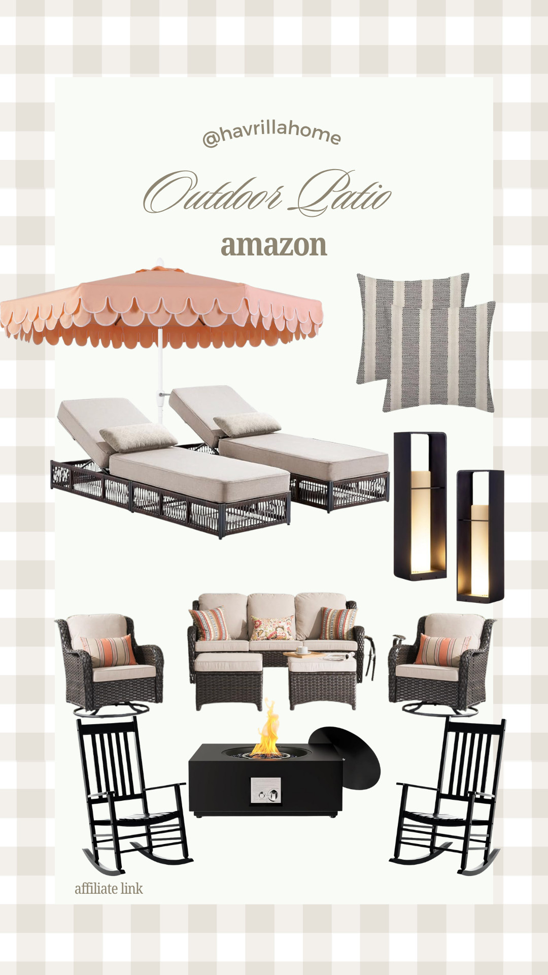 Amazon outdoor patio, patio furniture, Amazon patio finds, outdoor living, patio decor, backyard ideas, outdoor seating, wicker patio furniture, outdoor lounge chairs, patio umbrella, outdoor rocking chairs, patio conversation set, outdoor fire pit, patio lanterns, striped outdoor pillows, backyard entertaining, summer patio decor, neutral outdoor decor, patio inspiration, outdoor furniture ideas

#LTKSeasonal #LTKHome