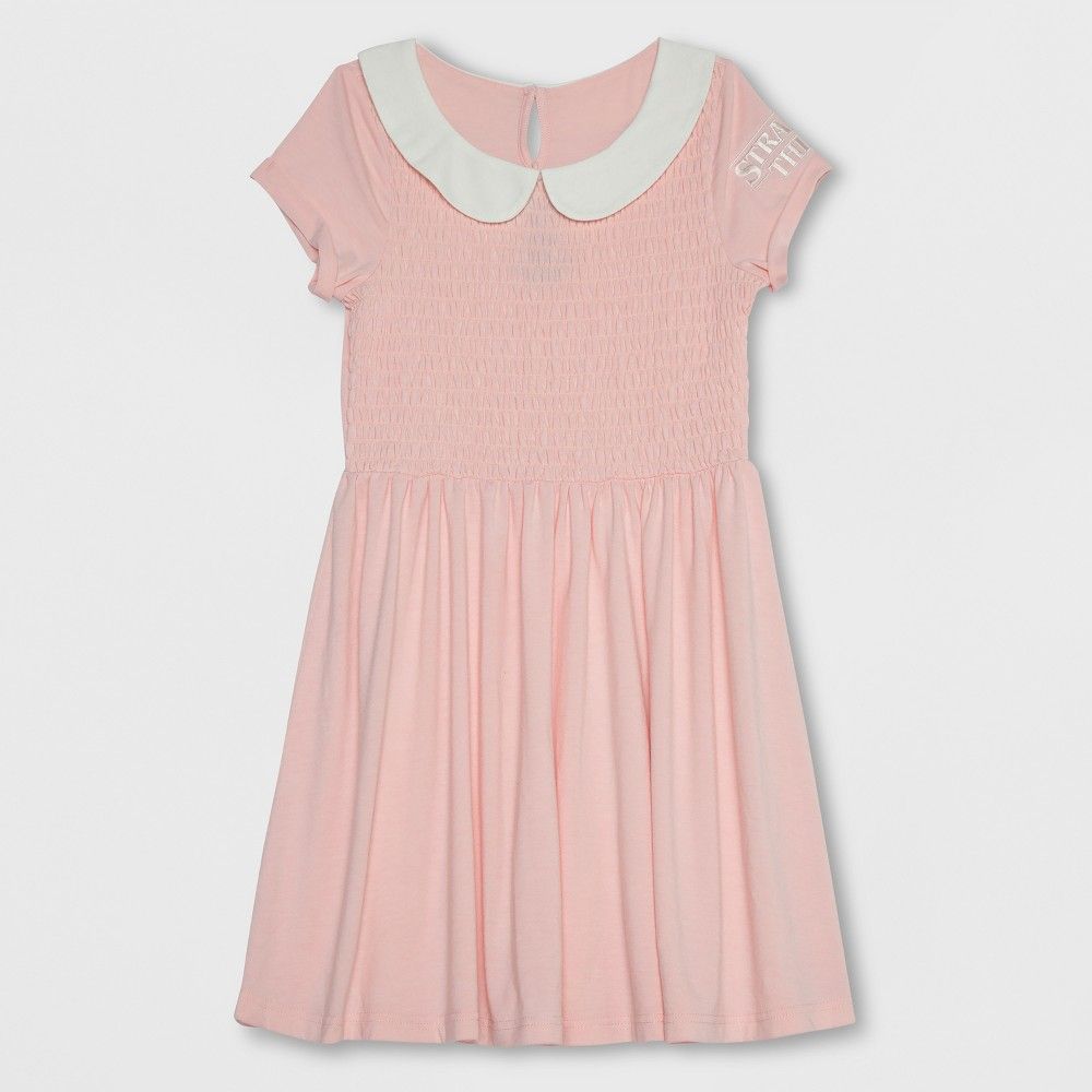 Girls' Stranger Things Eleven Cosplay Dress - Peach M, Pink | Target