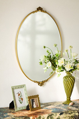 Eloise Flourish Oval Bath Mirror | Anthropologie (US)