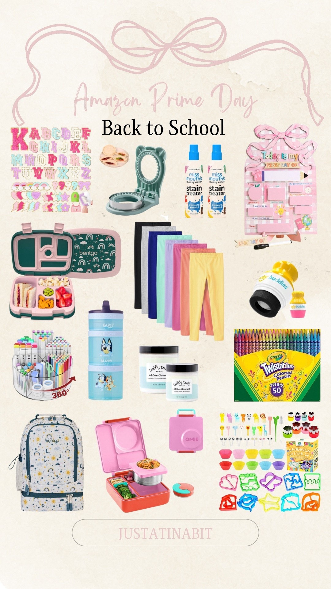 Amazon Prime Day - Back to School! 

Kids lunch boxes, backpack, baby eczema cream, colored pencils, stain treater spray, sandwich cutter set, pen holder, school board sign, letter patches, leggings, sunscreen applicator, snack containers 

#LTKBaby #LTKKids #LTKSaleAlert