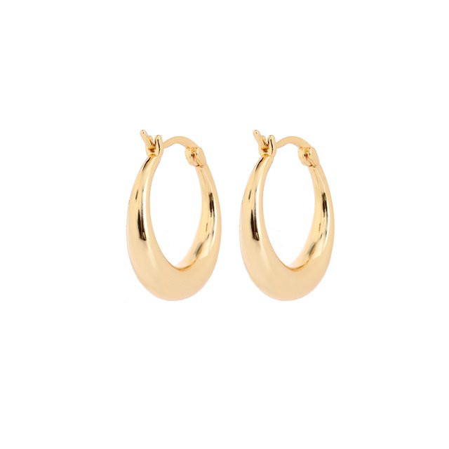 14K Gold Graduated Hoop Huggie Earring - Walmart.com | Walmart (US)