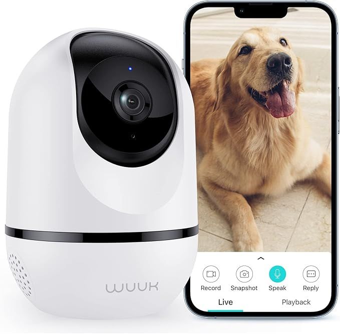 Amazon.com: 4MP Indoor Security Camera, WUUK Pan Tilt Cam for Baby Monitor, Wi-Fi Home Security P... | Amazon (US)