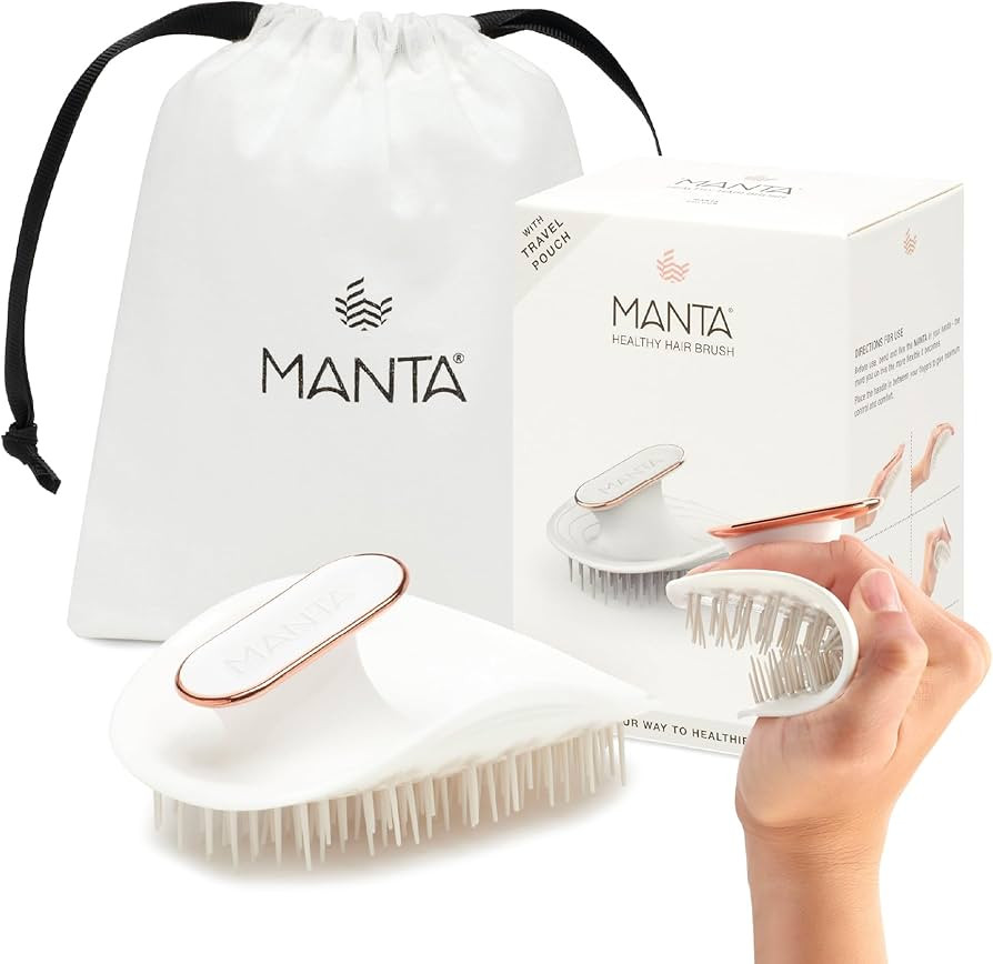 Manta Anti Breakage Hair Brush, Gentle Wet & Dry Hair Detangler Hairbrush for All Hair Types, Sof... | Amazon (UK)