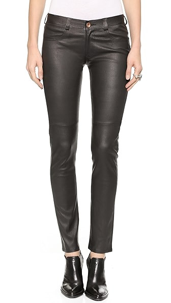 The West Is Dead Skinny Stretch Leather Pants - Black | Shopbop