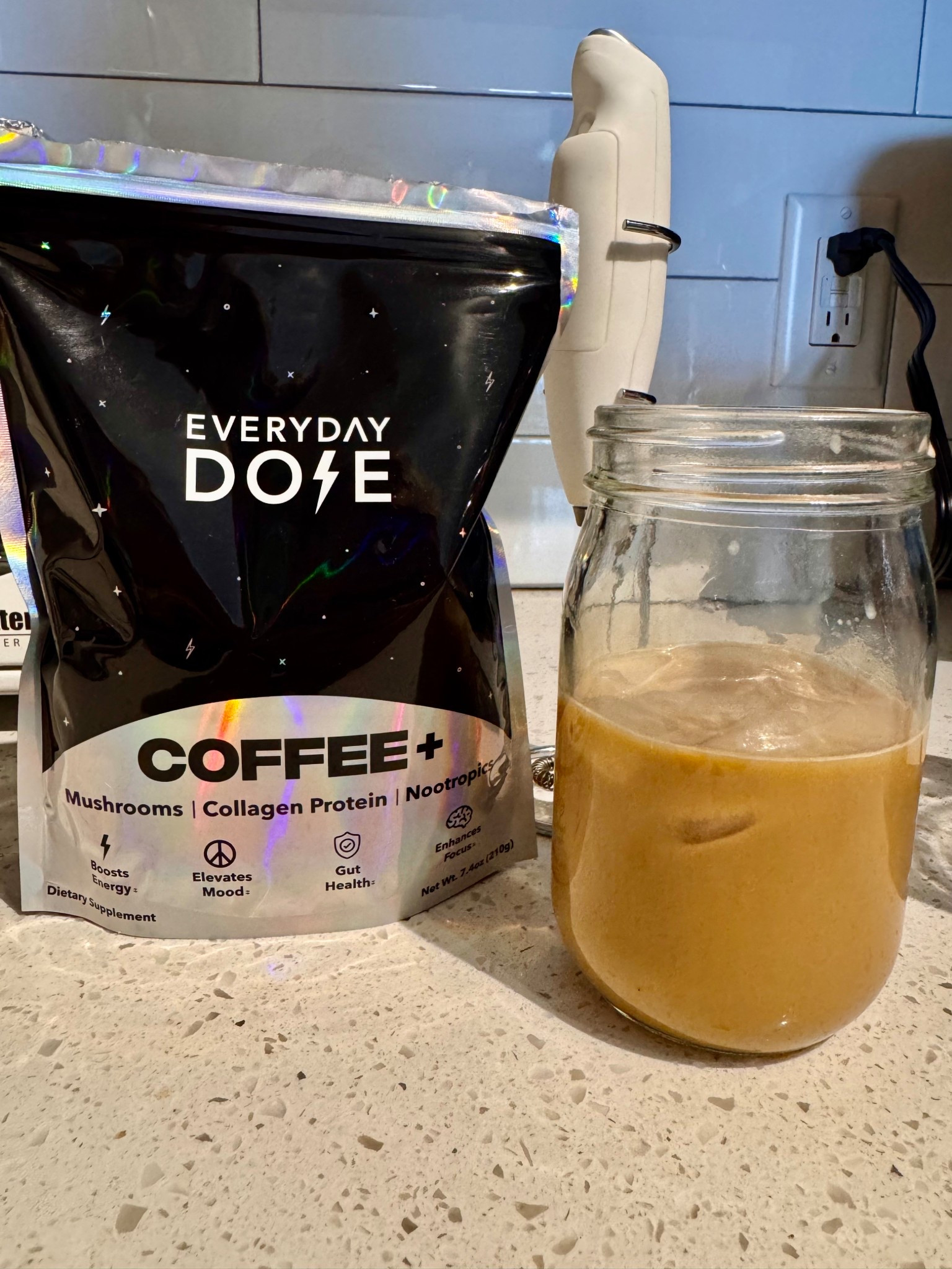 After seeing tons of ads for this, I decided to try it and I LOVE IT! 

It’s a mushroom coffee that also has collagen protein and nootropics (brain drugs). It has all the things that give you the energy you need with 80% less caffeine than regular coffee so no crash or jitters! 

The thing I was noticing from all of the cold brew I was drinking was the acidic component was giving me really bad bloating- this does not! 

It’s cheaper if you get the subscription- I tried it first just as a one time purchase to make sure I like it and needless to say, I will be getting the auto subscription! I also did the math and it comes out to be about the same amount I was spending on cold brew per month from the grocery store!

#LTKSummerEdit #LTKU #LTKActive