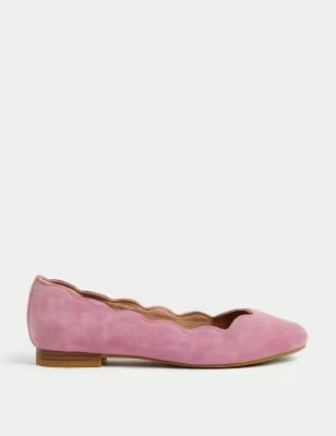 Wide Fit Suede Flat Ballet Pumps | Marks & Spencer (UK)
