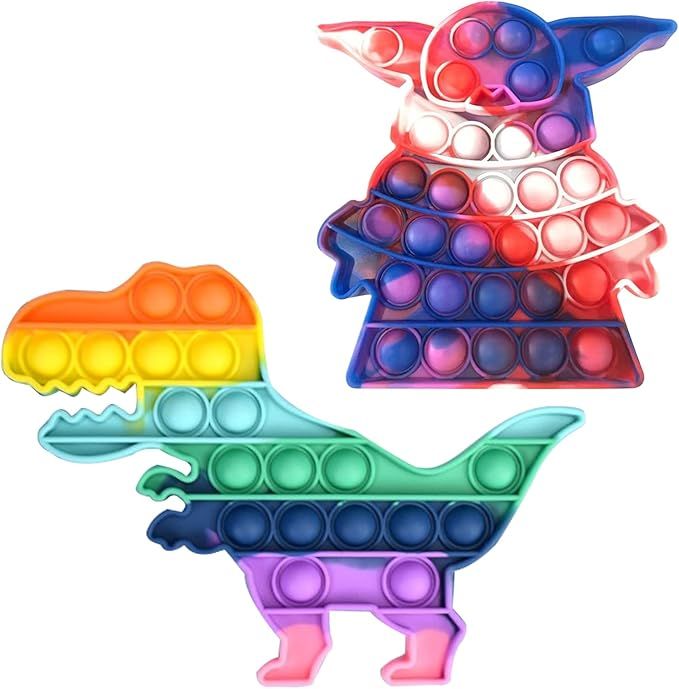 DUYOYU Fidget Toys Tie-dye Pop Toy, Push Pop Pop Bubble Fidget Toy, Silicone Squeeze Sensory Tool... | Amazon (US)