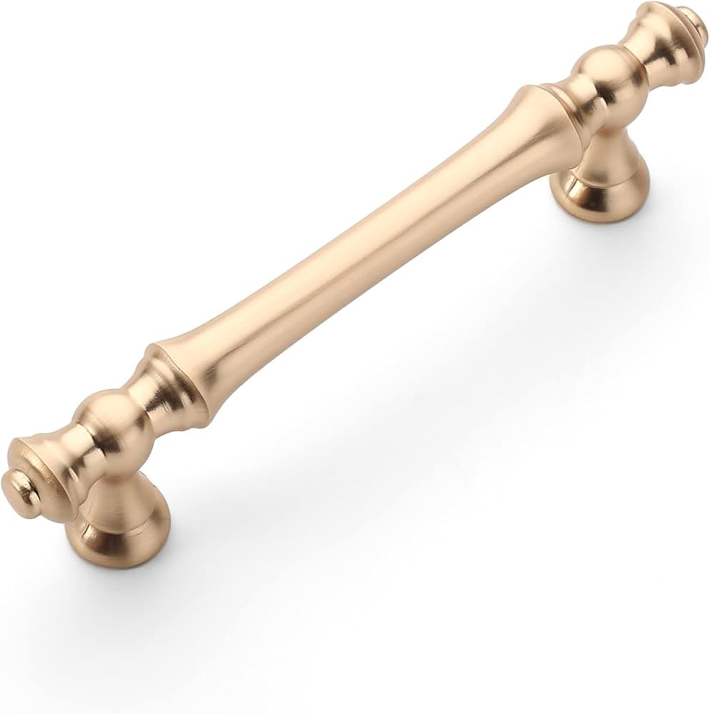 Amerdeco 10 Pack Brushed Brass Cabinet Pulls 3.75 Inch(96mm) Hole Center Cabinet Hardware Gold Ki... | Amazon (US)