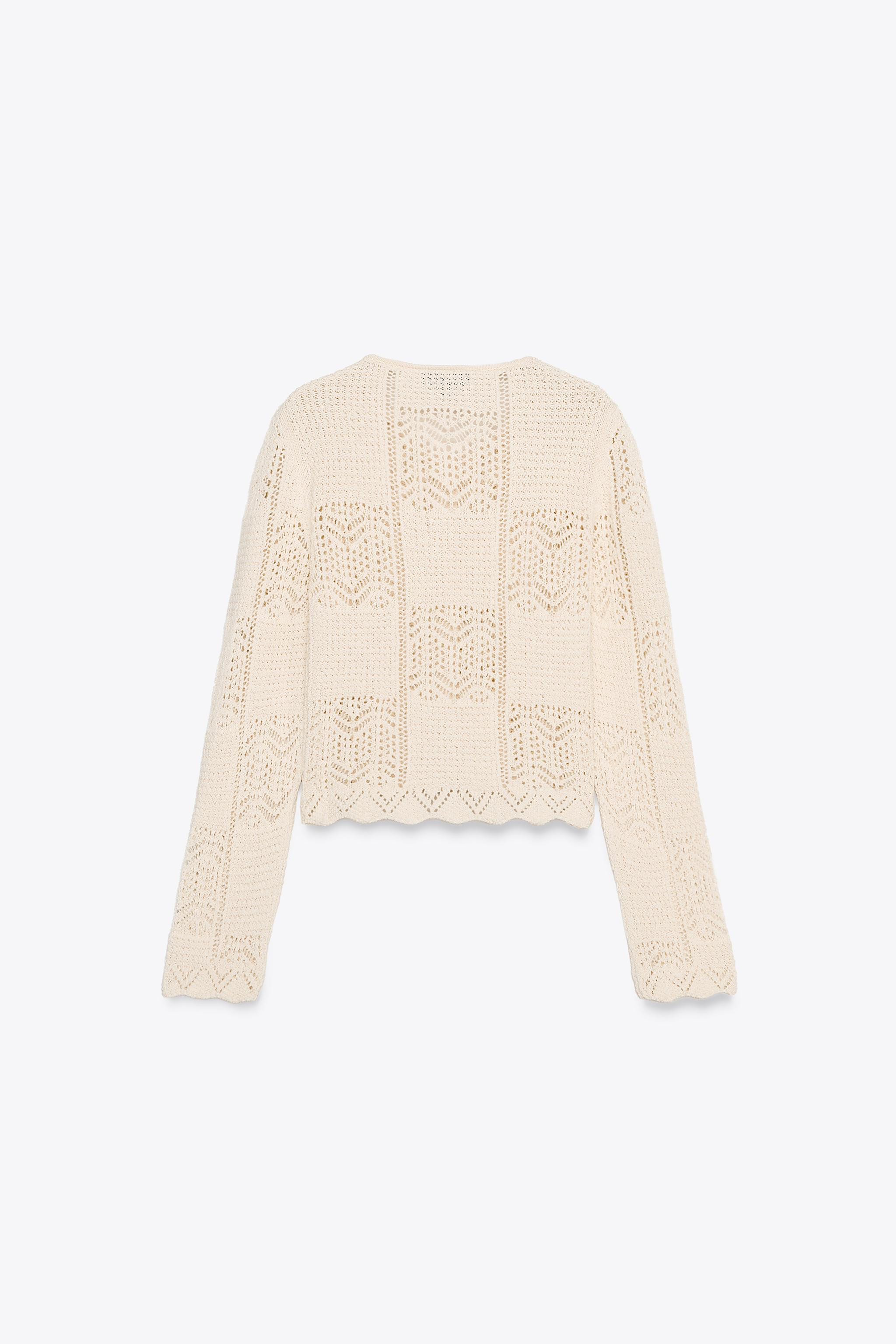 POINTELLE KNIT CARDIGAN | Zara US